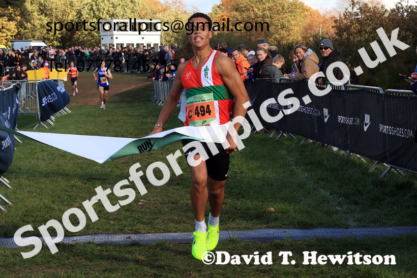 Junior Mens 2025 National Cross Country Relays, Berry Hill Park, Mansfield. Photo: David T. Hewitson/Sports for All Pics